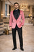 Mens Shawl Lapel One Button Pink Colour