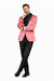Mens Shawl Lapel One Button Pink Colour