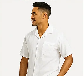 Men'S Shirt And Shorts White Color Two Piece Casual Casual Two Piece Walking Outfit For Sale Pant Sets Set Suit For Men - Mens Linen Suit - Image 10