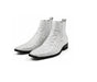Men'S Short Boots Men'S Genuine White Full Quill Ostrich Dress Boot Ankle Dress Style For Man