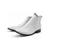 Men'S Short Boots Men'S Genuine White Full Quill Ostrich Dress Boot Ankle Dress Style For Man