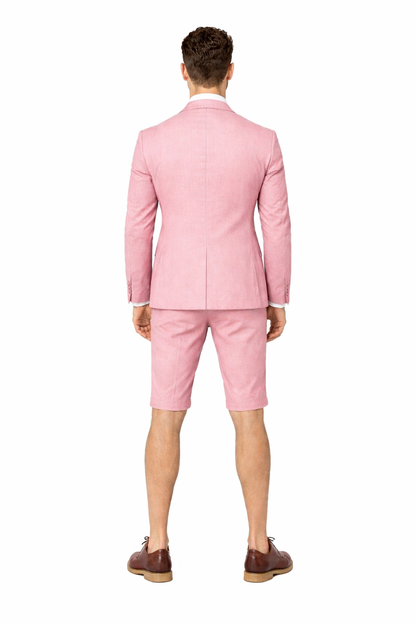 Mens Short Pants Suit Set Mens Suit For Men  Pink