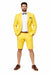 Mens Short Pants Suit Set Mens Yellow  Suit For Men