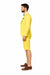 Mens Short Pants Suit Set Mens Yellow  Suit For Men