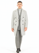 Mens Six Button Peak Lapel Suit Grey