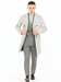 Mens Six Button Peak Lapel Suit Grey