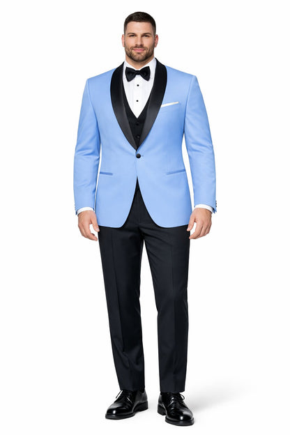 Sky Blue Tuxedo ~ Baby Blue Light Blue Tux Jacket And Vest And Pants