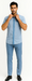 Men’s Houndstooth Walking Suit by Dreams by Zacchi – 2 Piece Lei sure Set in Skyblue- $99