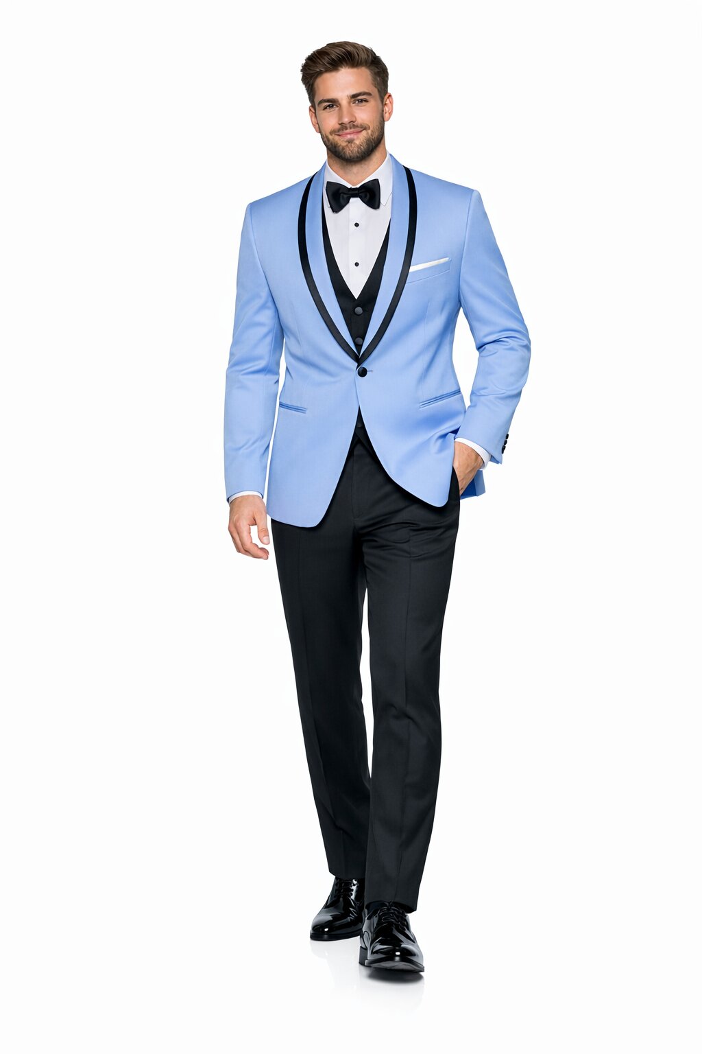 Sky Blue Tuxedo ~ Baby Blue Light Blue Tux Jacket And Vest And Pants