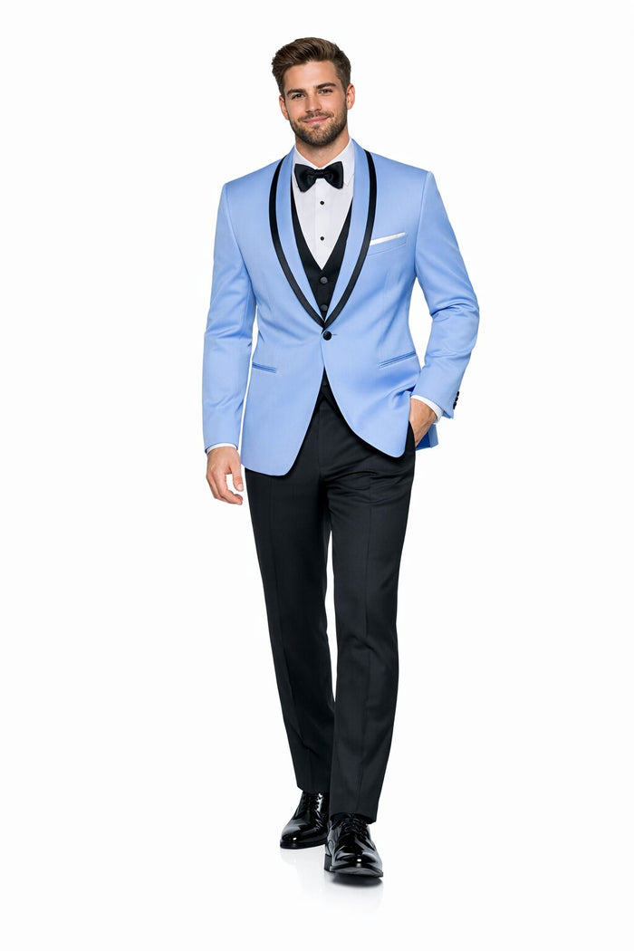 Sky Blue Tuxedo ~ Baby Blue Light Blue Tux Jacket And Vest And Pants