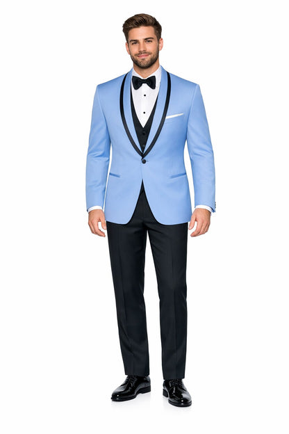 Sky Blue Tuxedo ~ Baby Blue Light Blue Tux Jacket And Vest And Pants