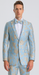 Men's Sky Blue & Silver Gold Floral Paisley Prom Tuxedo