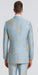 Men's Sky Blue & Silver Gold Floral Paisley Prom Tuxedo
