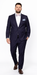 Men’s Slim Fit 100% Wool Suit by Rossiman Rossi – Peak Lapel Jacket & Plum Tapered Pants