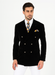 Mens Slim Fit Double Breasted With Brass Buttons - Black Sportcoat