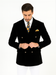 Mens Slim Fit Double Breasted With Brass Buttons - Black Sportcoat