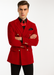 Mens Slim Fit Double Breasted With Brass Buttons - Red Sportcoat
