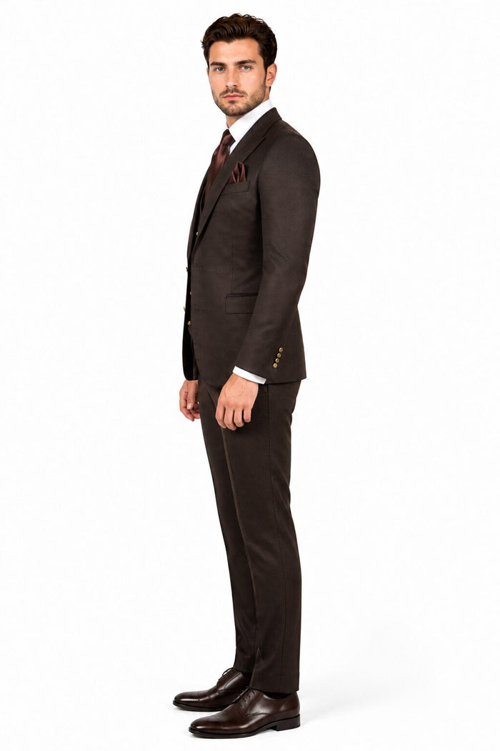 ROSSI MAN SLIM FIT 3 PIECE SUIT BOND RM1753