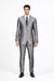 Men'S Slim Fit Grey Charcoal Shiny Sharkskin Suit