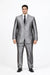 Men'S Slim Fit Grey Charcoal Shiny Sharkskin Suit