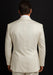 Men's Slim Fit One Button Satin Trim Peak Lapel Prom & Wedding Tuxedo In Ivory