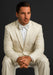 Men's Slim Fit One Button Satin Trim Peak Lapel Prom & Wedding Tuxedo In Ivory
