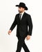 Men's Slim Fit Trimmed Two Tone Blazer/affordable suits online sale/Tuxedo - Black