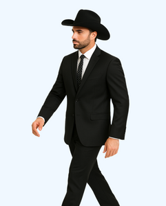 Men's Slim Fit Trimmed Two Tone Blazer/affordable suits online sale/Tuxedo - Black