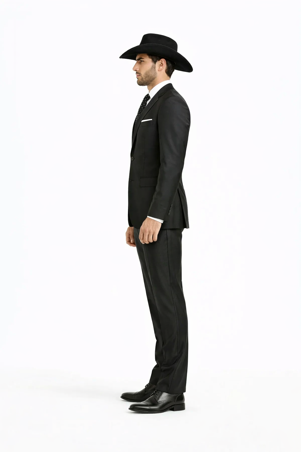 Men's Slim Fit Trimmed Two Tone Blazer/affordable suits online sale/Tuxedo - Black