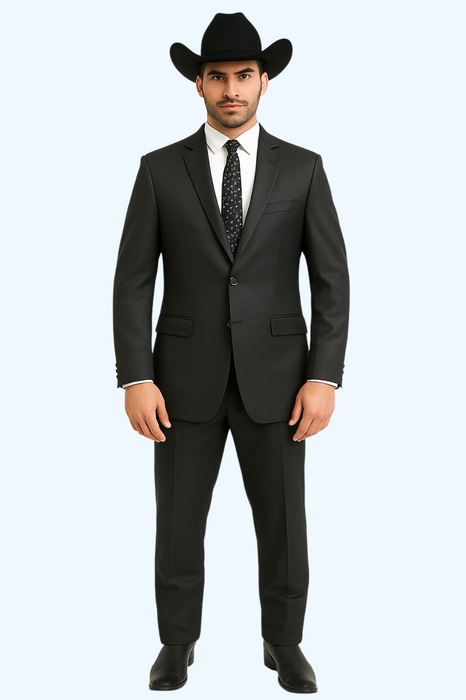 Men's Slim Fit Trimmed Two Tone Blazer/affordable suits online sale/Tuxedo - Black