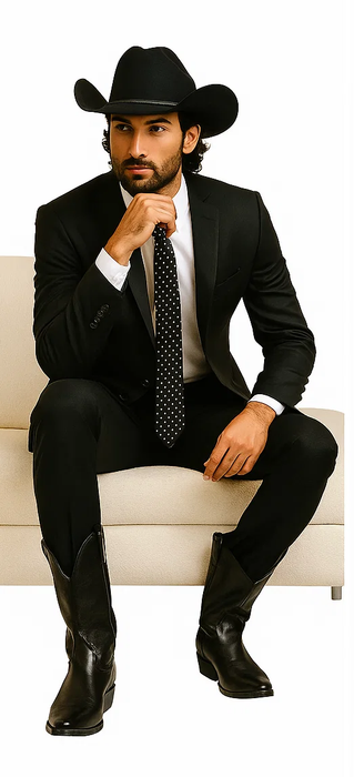 Men's Slim Fit Trimmed Two Tone Blazer/affordable suits online sale/Tuxedo - Black