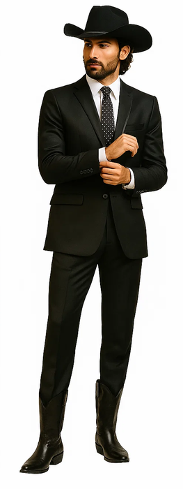 Men's Slim Fit Trimmed Two Tone Blazer/affordable suits online sale/Tuxedo - Black
