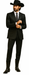 Men's Slim Fit Trimmed Two Tone Blazer/affordable suits online sale/Tuxedo - Black