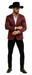 Men's Slim Fit Western Blazer Sport Coats Burgundy Sacos Vaqueros Para Hombre