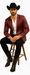 Men's Slim Fit Western Blazer Sport Coats Burgundy Sacos Vaqueros Para Hombre