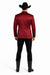 Men's Slim Fit Western Blazer Sport Coats Burgundy Sacos Vaqueros Para Hombre