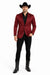 Men's Slim Fit Western Blazer Sport Coats Burgundy Sacos Vaqueros Para Hombre