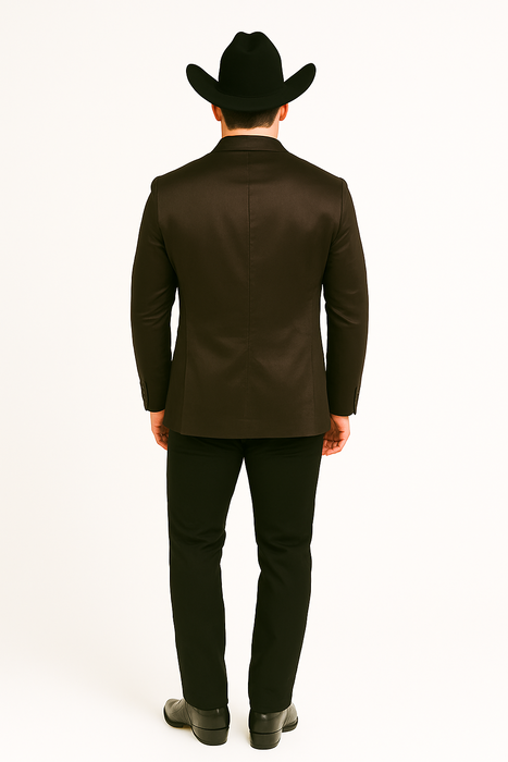 Men's Slim Fit Western Blazer Sport Coats Charcoal Sacos Vaqueros Para Hombre