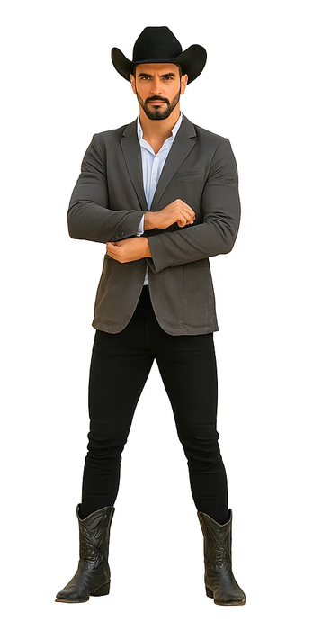 Men's Slim Fit Western Blazer Sport Coats Charcoal Sacos Vaqueros Para Hombre