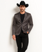 Men's Slim Fit Western Blazer Sport Coats Charcoal Sacos Vaqueros Para Hombre