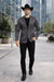 Men's Slim Fit Western Blazer Sport Coats Charcoal Sacos Vaqueros Para Hombre