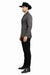 Men's Slim Fit Western Blazer Sport Coats Charcoal Sacos Vaqueros Para Hombre