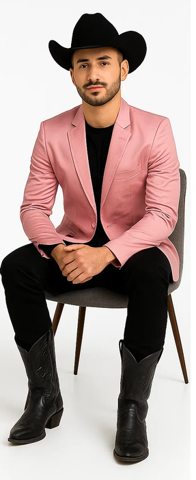 Men's Slim Fit Western Blazer Sport Coats Mauve Sacos Vaqueros Para Hombre