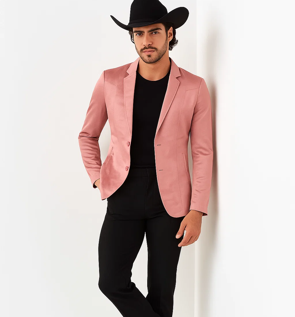 Men's Slim Fit Western Blazer Sport Coats Mauve Sacos Vaqueros Para Hombre - Image 6