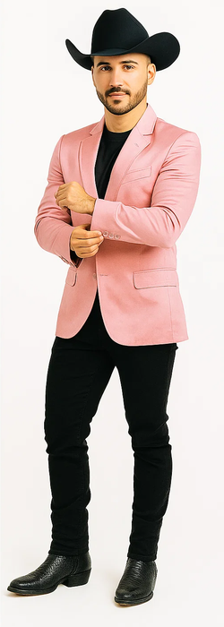 Men's Slim Fit Western Blazer Sport Coats Mauve Sacos Vaqueros Para Hombre