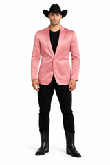 Men's Slim Fit Western Blazer Sport Coats Mauve Sacos Vaqueros Para Hombre
