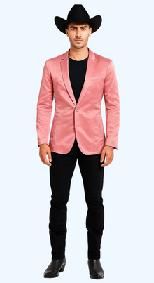 Men's Slim Fit Western Blazer Sport Coats Mauve Sacos Vaqueros Para Hombre