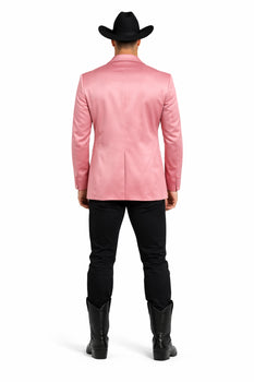 Men's Slim Fit Western Blazer Sport Coats Mauve Sacos Vaqueros Para Hombre