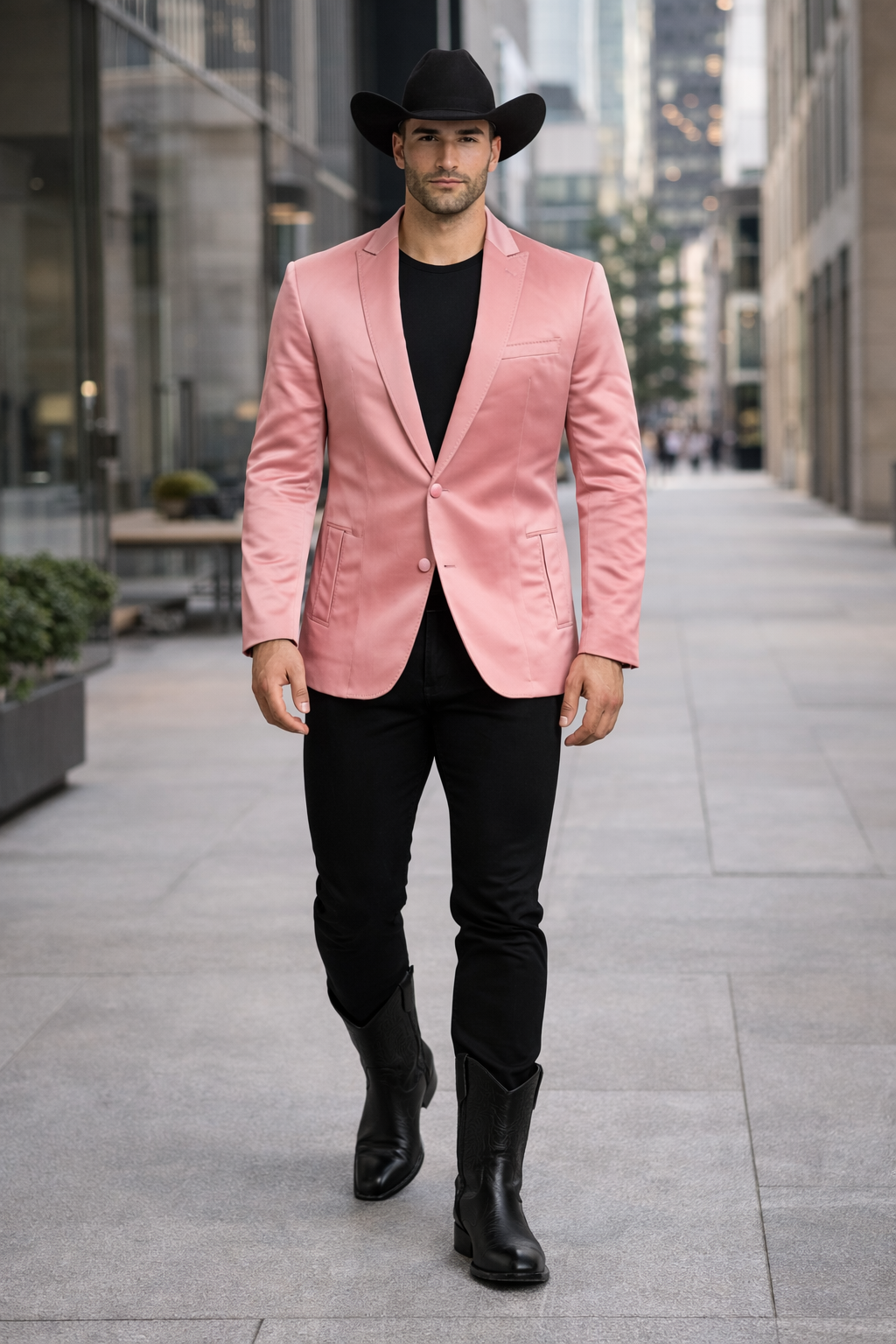 Men's Slim Fit Western Blazer Sport Coats Mauve Sacos Vaqueros Para Hombre