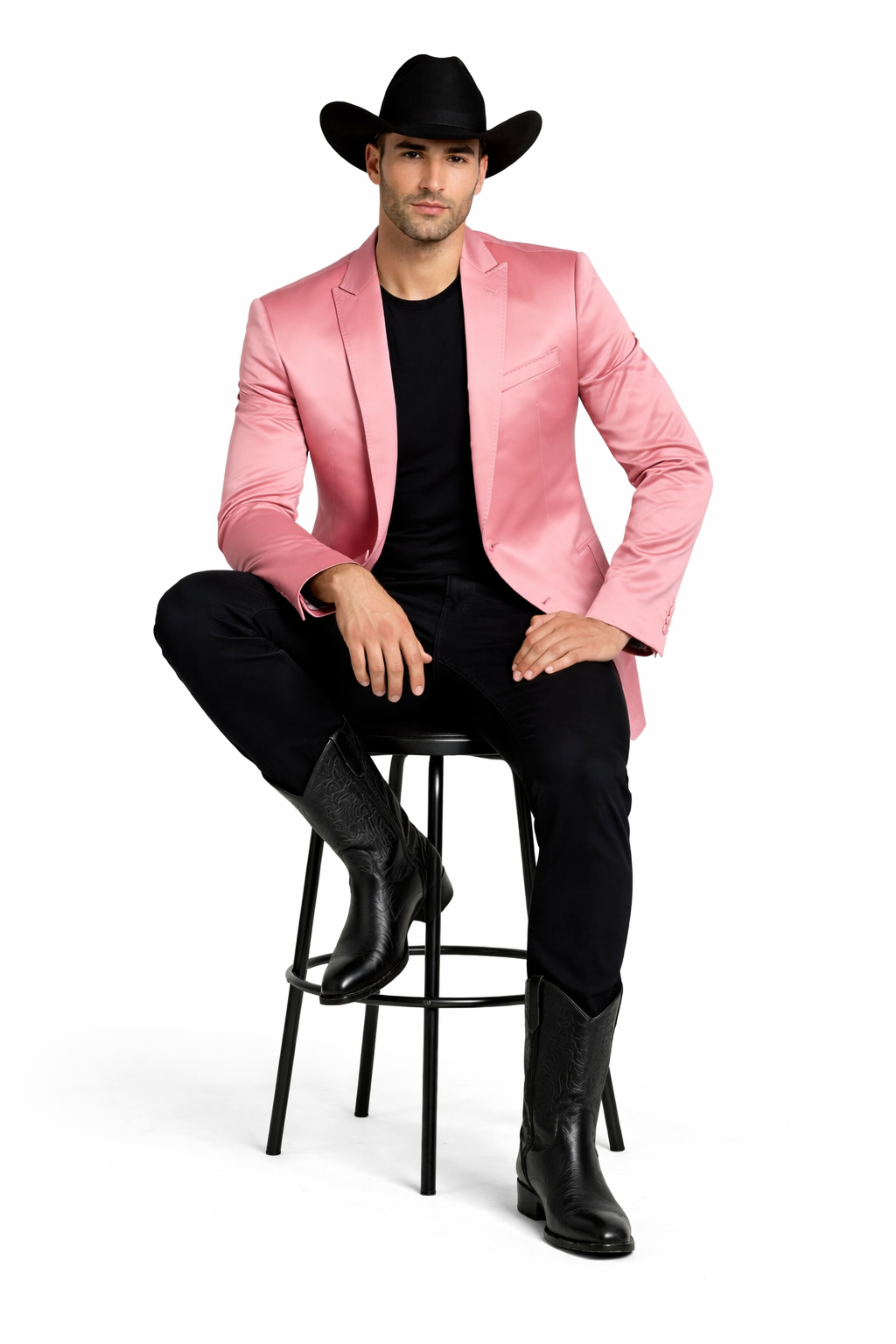Men's Slim Fit Western Blazer Sport Coats Mauve Sacos Vaqueros Para Hombre